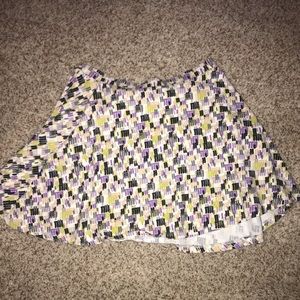 multicolored skater skirt
